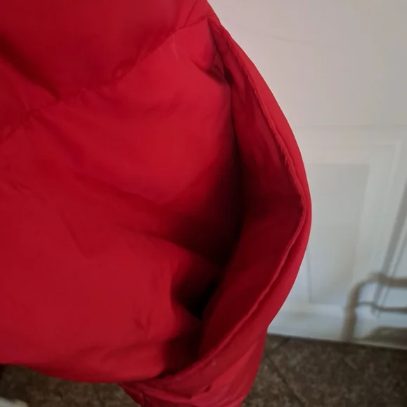 VTG Mens LANDS' END lightweight Down Puffer Vest RED XL 46-48 - Picture 4 of 7